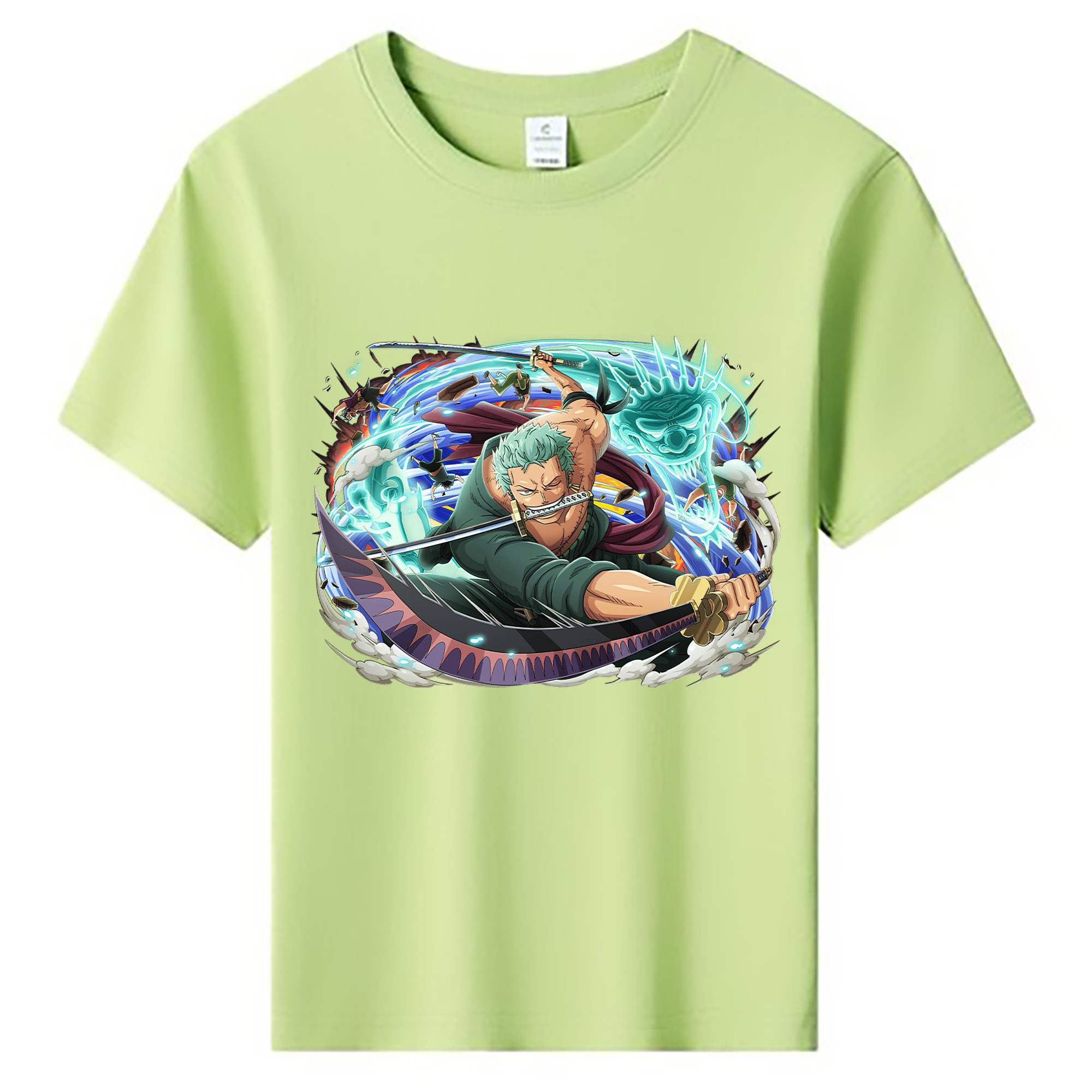ワンピース ロロノア・ゾロ ONE PIECE Roronoa Zoro 綿100％キッズTシャツ（フロントプリント）